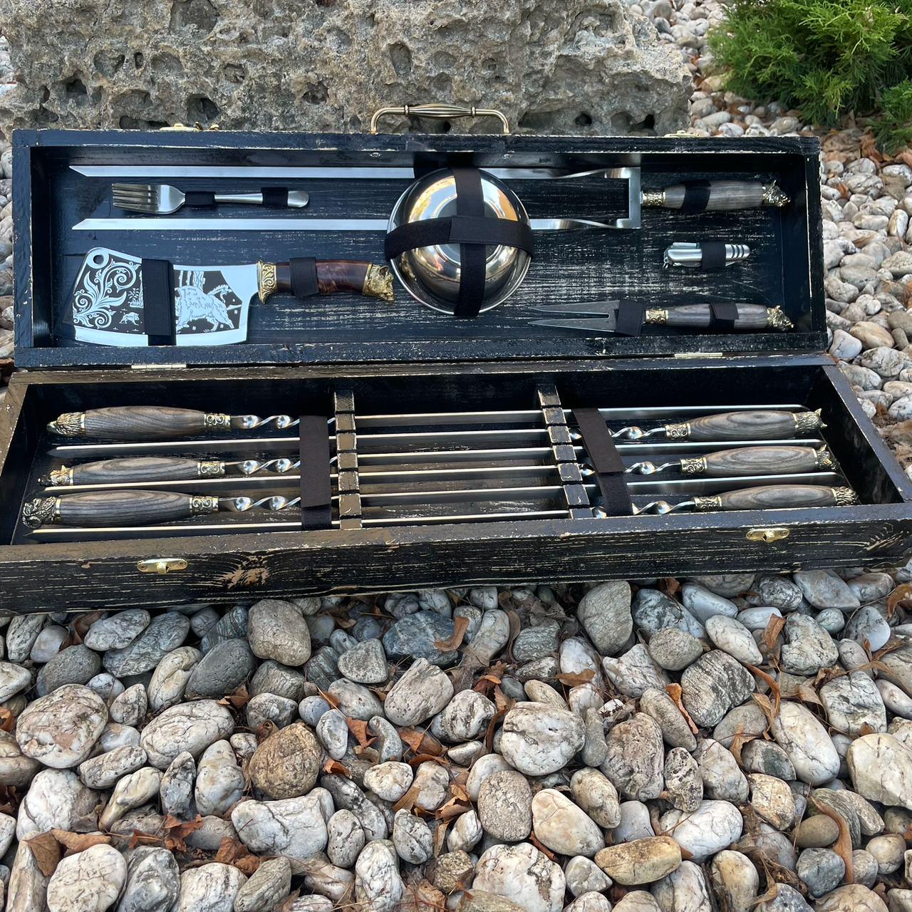 Набір шампурів Premium Lux-16 у кейсі (Premium Lux-16)