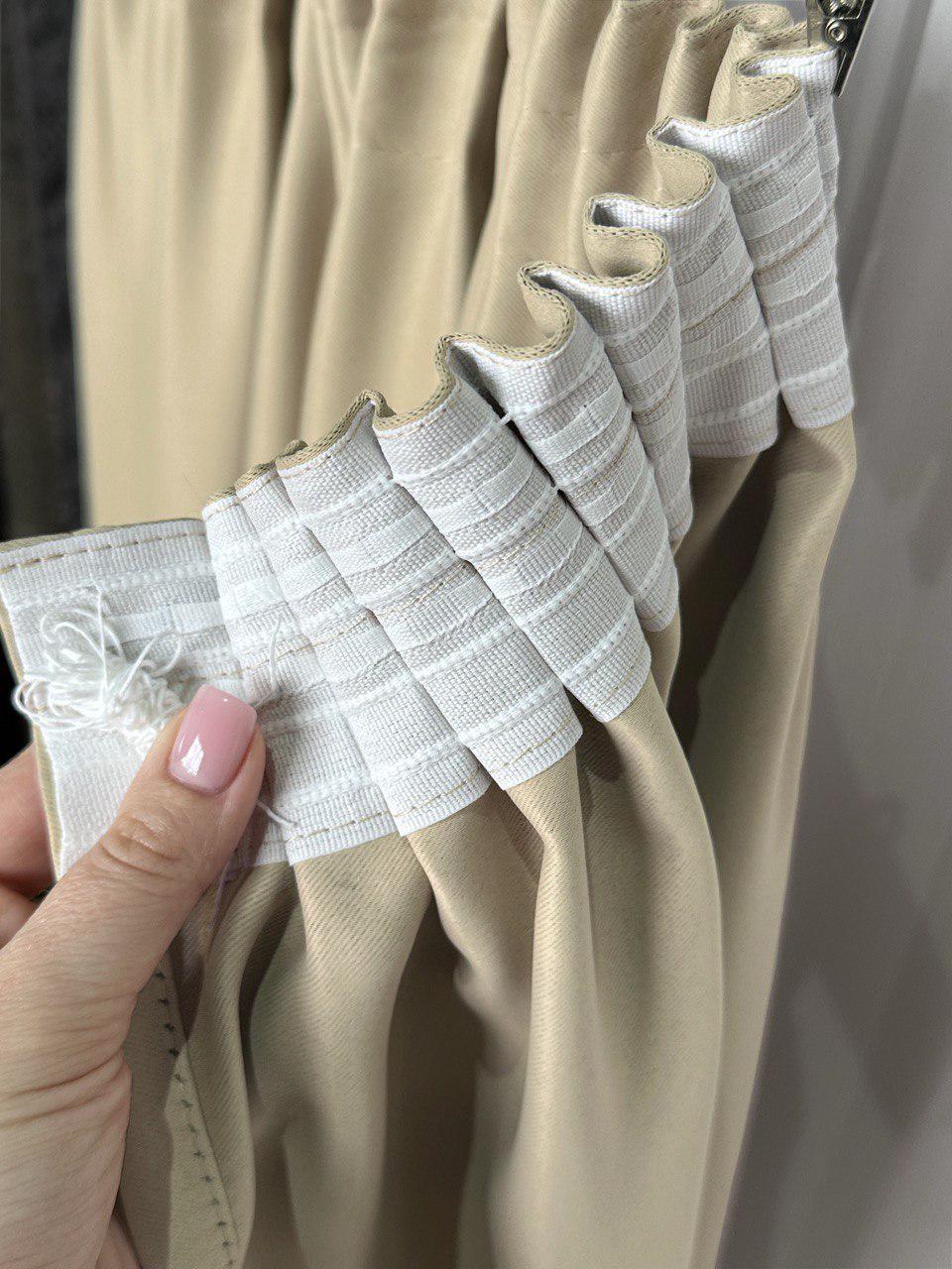 Комплект штор Aldo блэкаут 200х275 см №6 2 шт. Карамельный - фото 2 Комплект штор Aldo блэкаут 200х275 см №6 2 шт. Карамельный - фото 2