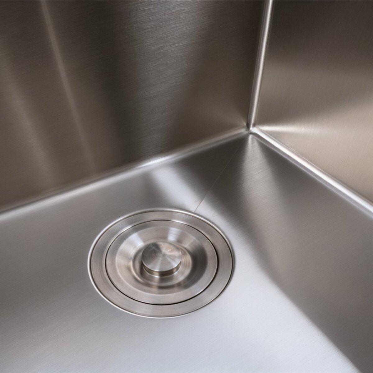 Мийка для кухні Valeso нержавіюча сталь 45х45 см/сифон круглий 3,0/0,8 мм (12222) - фото 5 Мийка для кухні Valeso нержавіюча сталь 45х45 см/сифон круглий 3,0/0,8 мм (12222) - фото 5