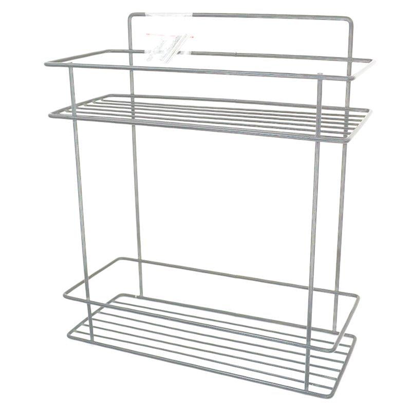 Полка Mobility 2-х ярусная для ванной комнаты металлическая прямая 28х12х33 см Белый (29437145)