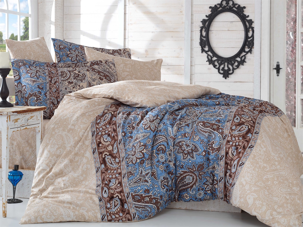 Комплект постельного белья Hobby Exclusive Sateen Caterina 2х160х220 Бежевый