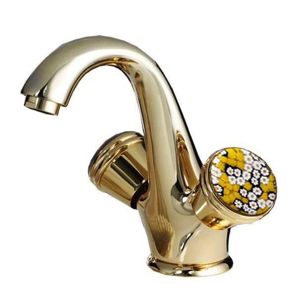 Смеситель для умывальника SANTAN MURRINE 186O0623 с донным клапаном Gold (651950683f8d996fd46155ff)