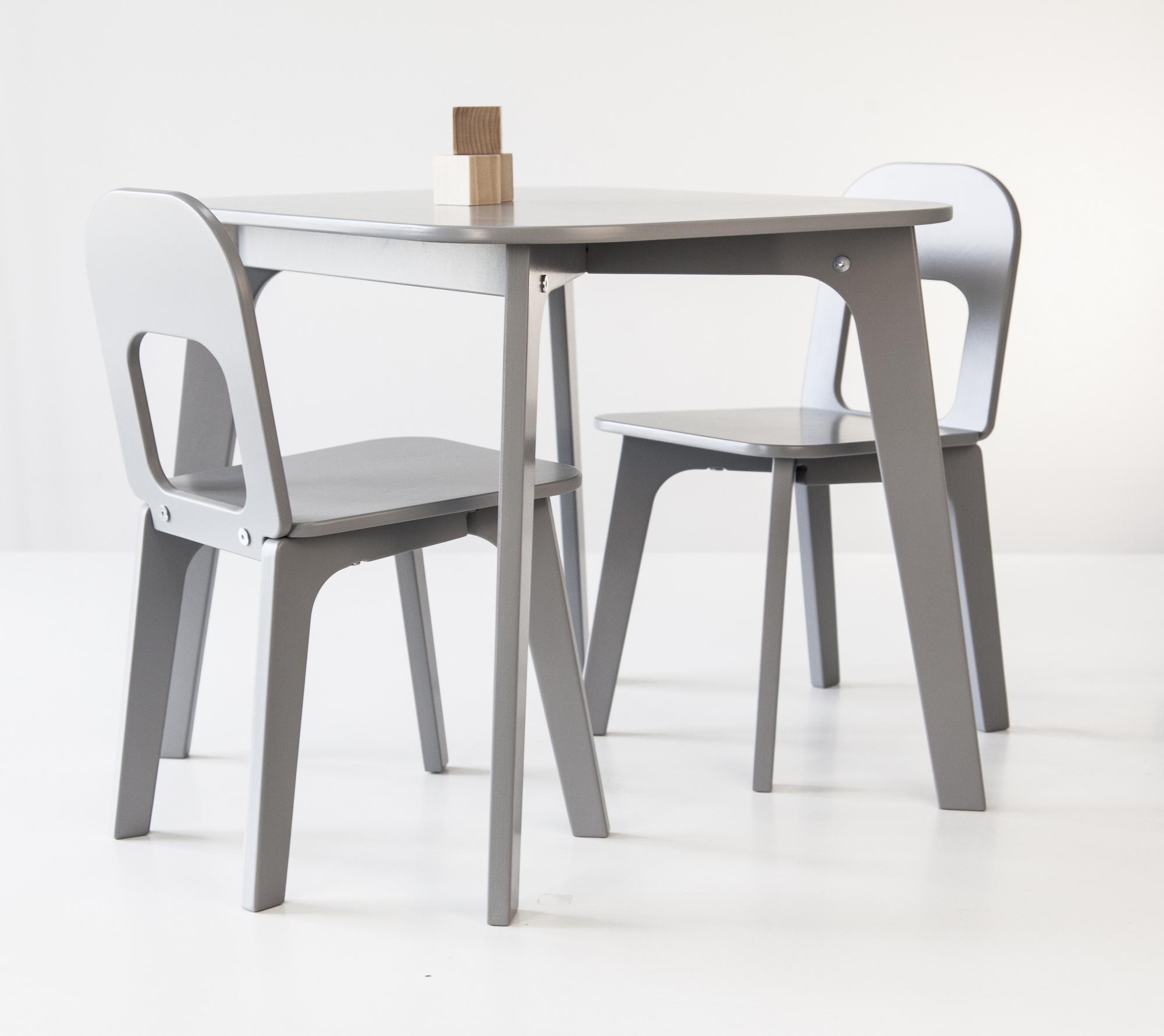 Дитячий столик і два стільчика Tatoy для дітей 2-4 років Сірий - фото 3 Дитячий столик і два стільчика Tatoy для дітей 2-4 років Сірий - фото 3