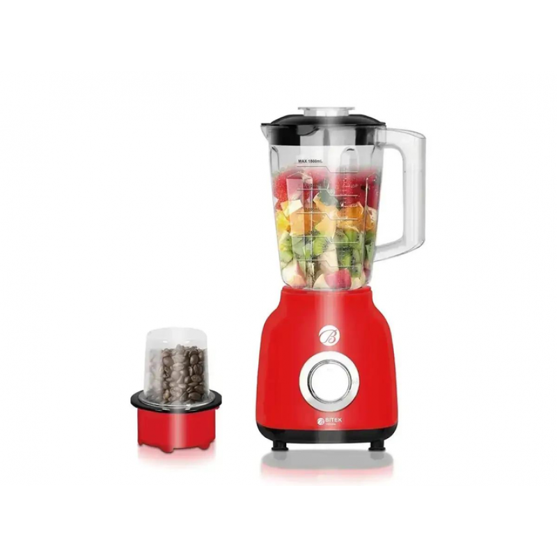 Блендер стаціонарний BITEK BT-2822R 1,5 л кавомолка/блендер для смузі Червоний (ML-04557)