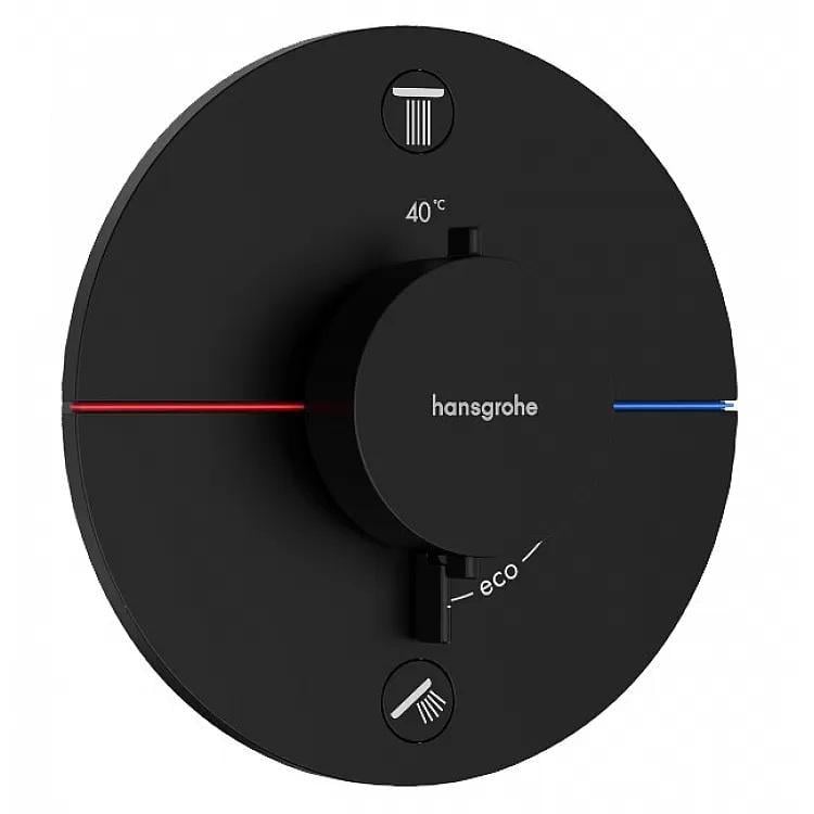 Смеситель для душа Hansgrohe ShowerSelect S термостатический Черный матовый (37460248)