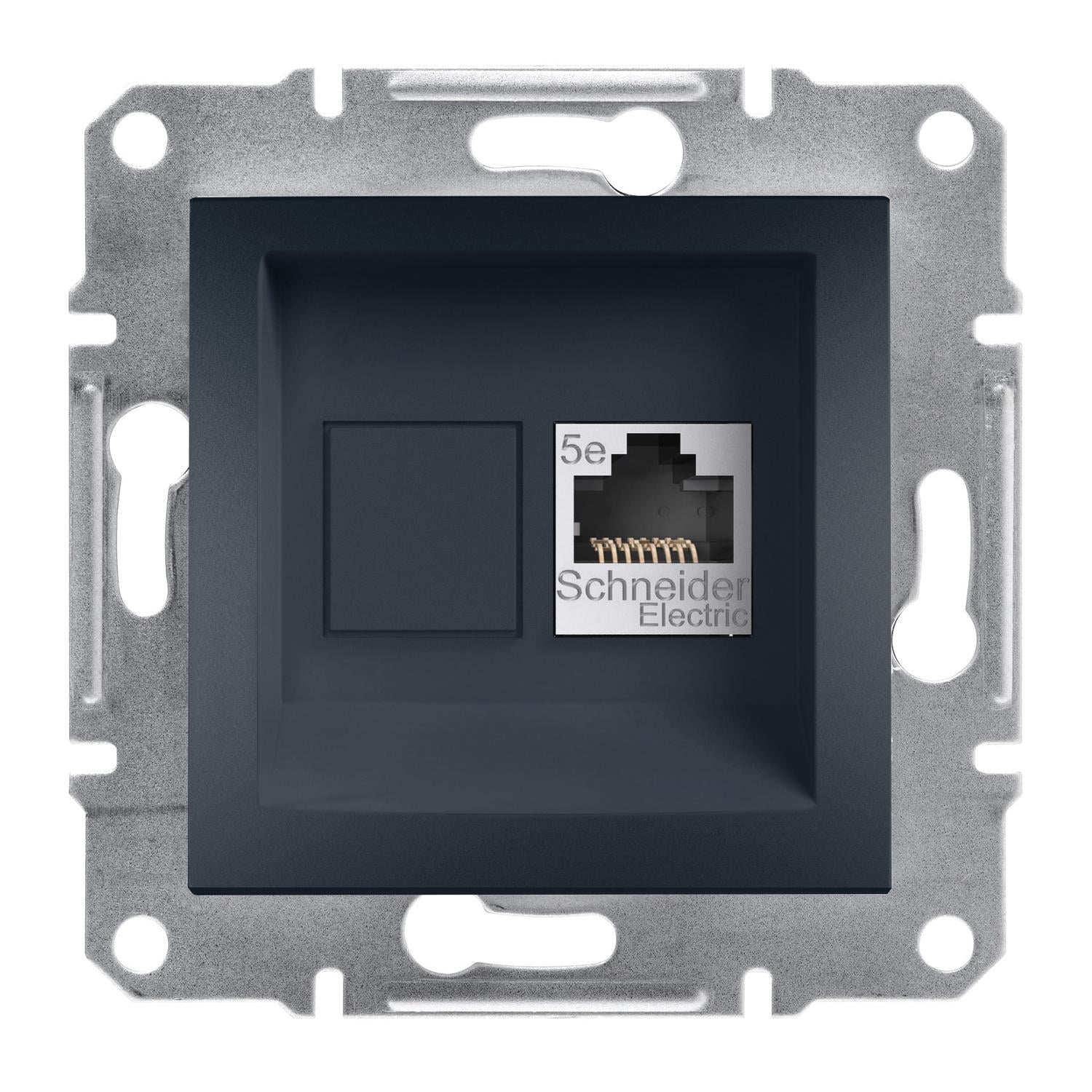 Розетка компьютерная Schneider Electric Asfora RJ45 5Е STP Антрацитовый (EPH5000171) Розетка компьютерная Schneider Electric Asfora RJ45 5Е STP Антрацитовый (EPH5000171)