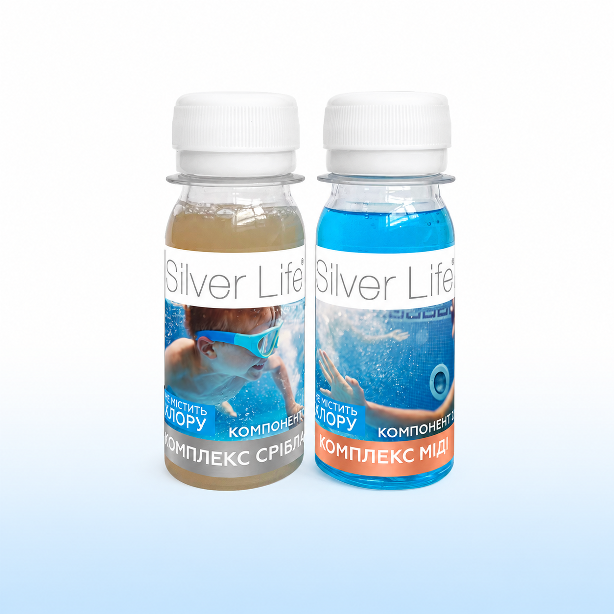 Комплекс серебряный бактерицидный для бассейнов Silver Life 2х50 мл Ресурс 2,5 м3
