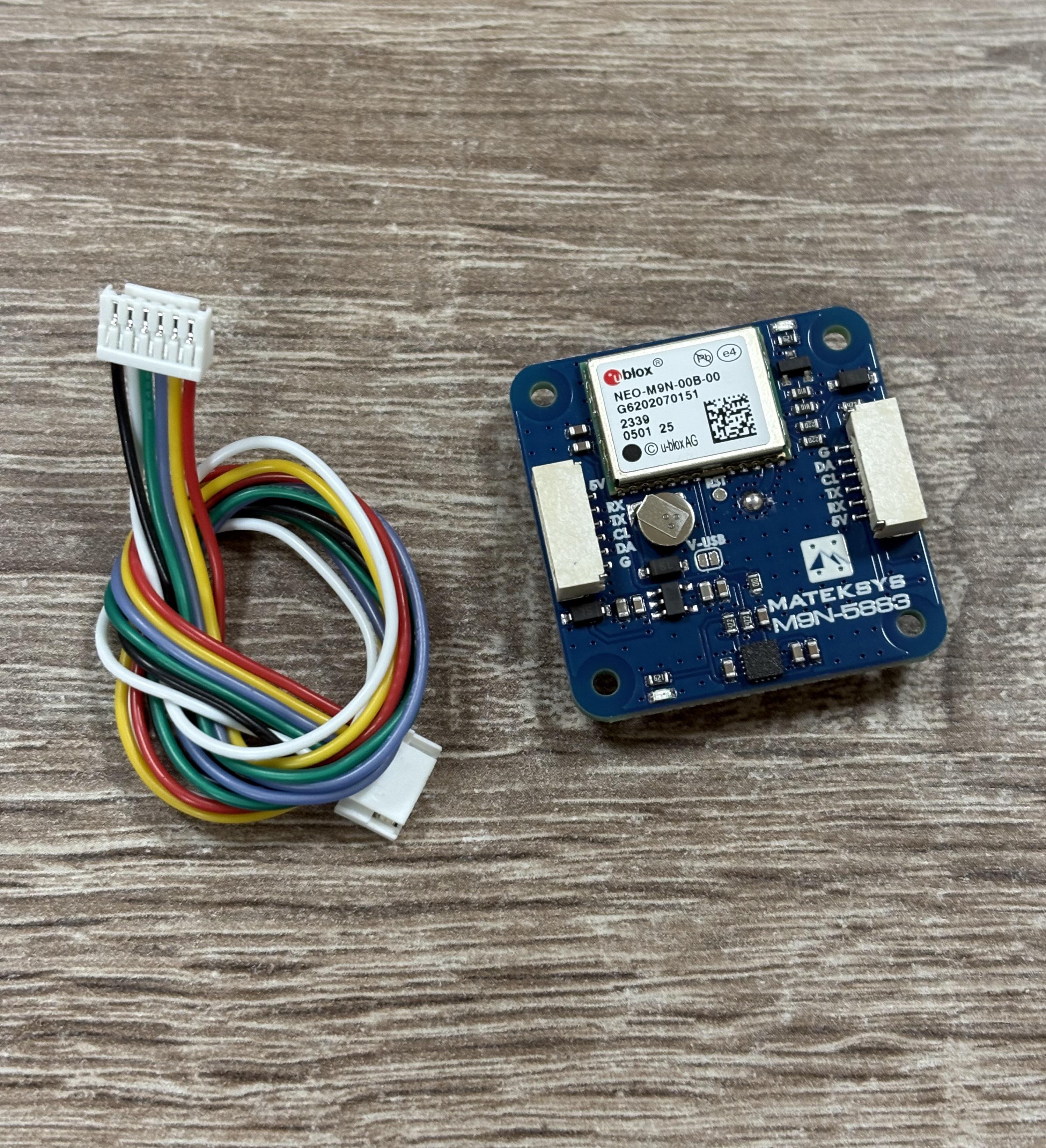 Модуль GPS для дрона Matek Systems M9N-5883 GNSS компас QMC5883L 32х32х10 мм 14,5 г (00-00024870)