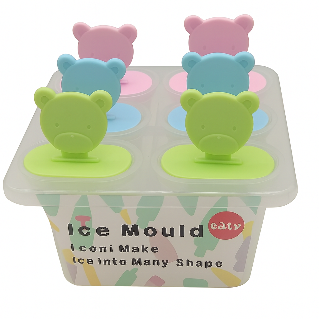 Формы для мороженого Stenson R92435 Мишка пластик 6 шт. (580499)