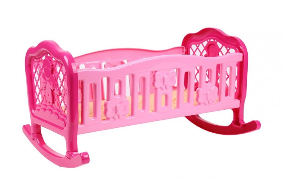 Ліжечко колиска для ляльки ТехноК 4531TXK пластикова Рожевий (RLT16078)