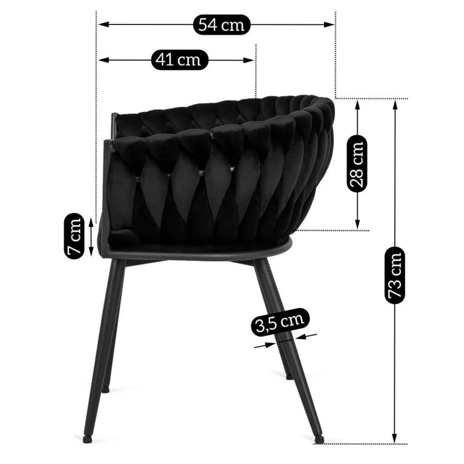 Стул обеденный Mebel Elite EMPOLI Welur Черный (ME.EMPOLI/CZ/V/K) - фото 3