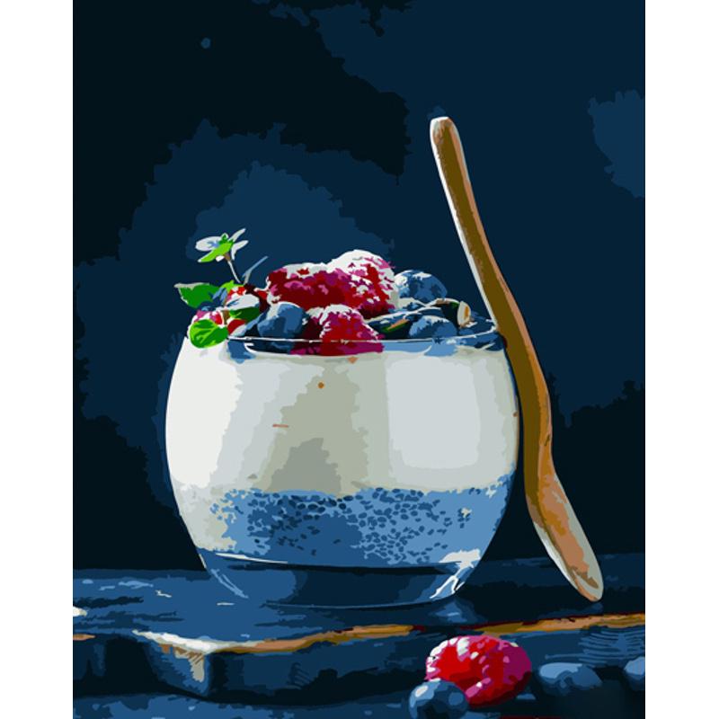 Картина по номерам Strateg Премиум Ягодная полоса 40х50 см (GS808)