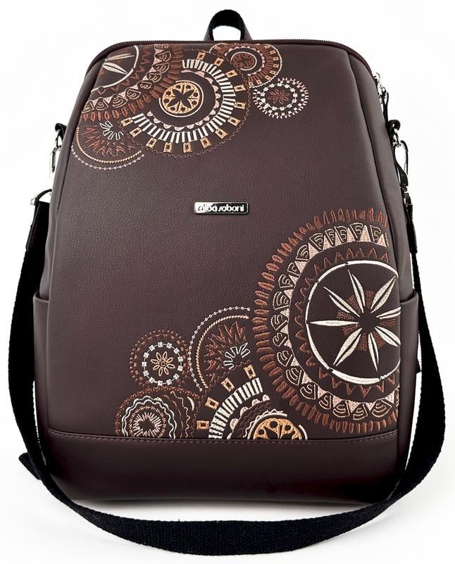 Міський рюкзак жіночий Alba Soboni 250051 з кишенею для ноутбука 13,6" Коричневий