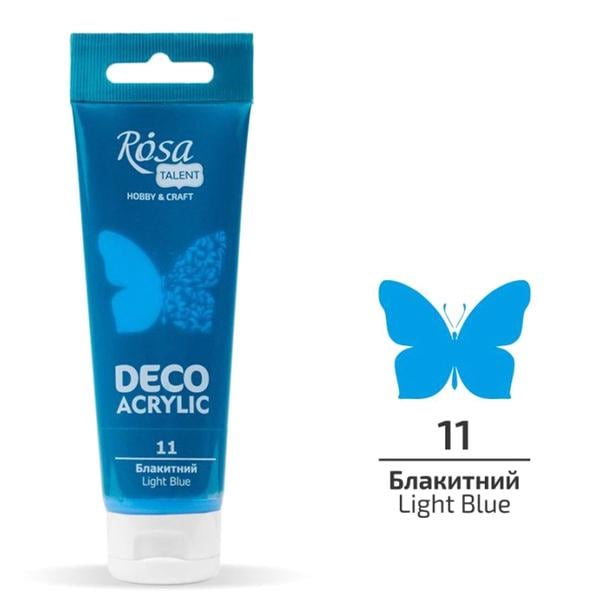 Акрилова фарба для декору ROSA Talent 11 75 мл Блакитний матовий (322211) - фото 1 Акрилова фарба для декору ROSA Talent 11 75 мл Блакитний матовий (322211) - фото 1