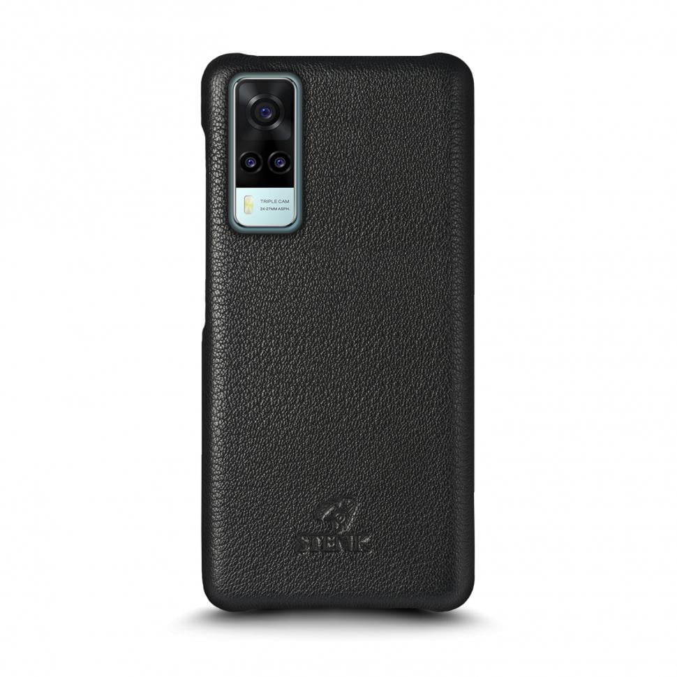 Накладка кожаная Stenk Cover для Vivo Y31 Черная (69463)