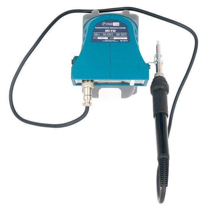 Паяльник аккумуляторный гибридный PROFI-TEC 20/220В RD-T12 без аккумуляторов и зарядного (005943) - фото 6