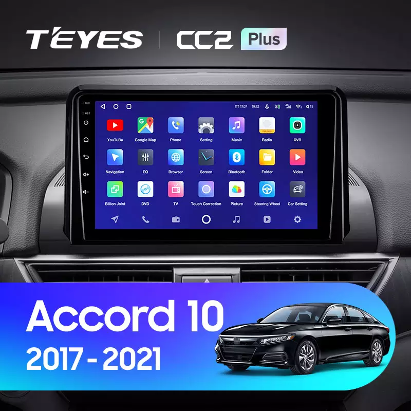 Автомагнитола штатная Teyes CC2 Plus для Honda Accord 10 CV X 2017-2021 Android CC2 PLUS 3+32G Wi-Fi+4G вариант B (1648775356) - фото 3