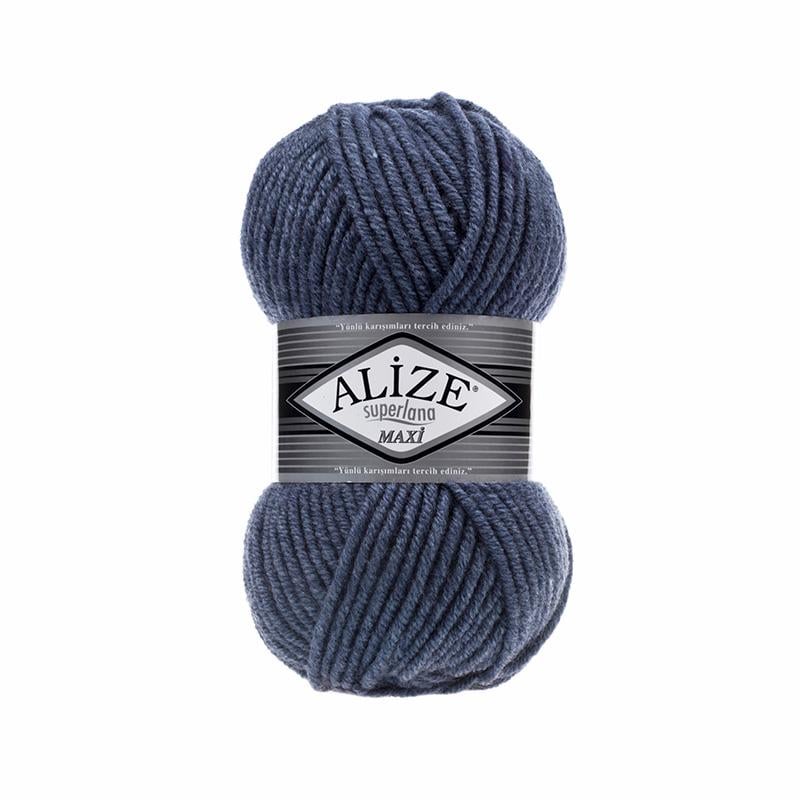 Пряжа Alize SuperLana Maxi 203 Джинс меланж