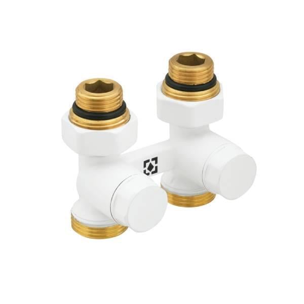 Узел нижнего подключения радиатора Raftec прямой 1/2"х3/4" White (DHRKS11-W)