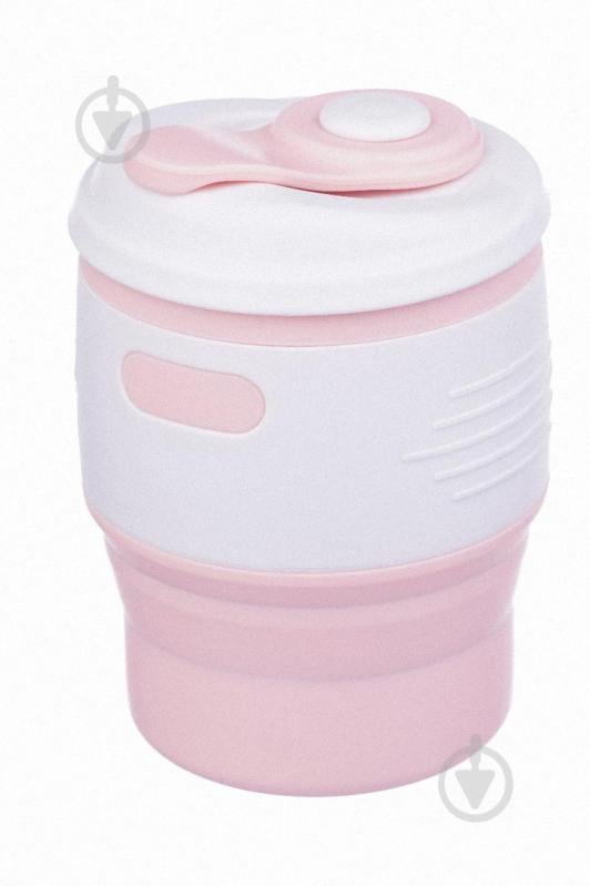 Складной силиконовый стакан с крышкой Tonna Barrel MARSHMALLOW
