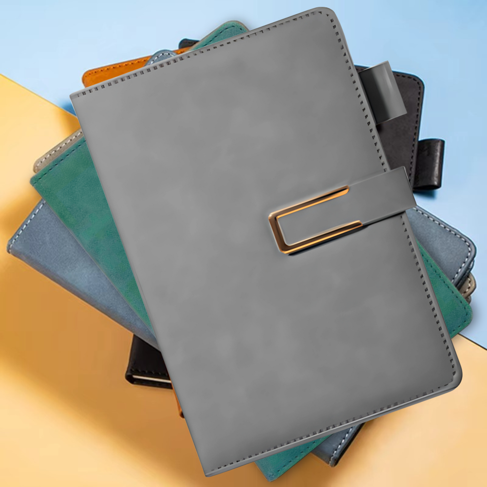 Щоденник планер з ручкою на 100 аркушів у м'якій обкладинці формат А5 Сірий - фото 7