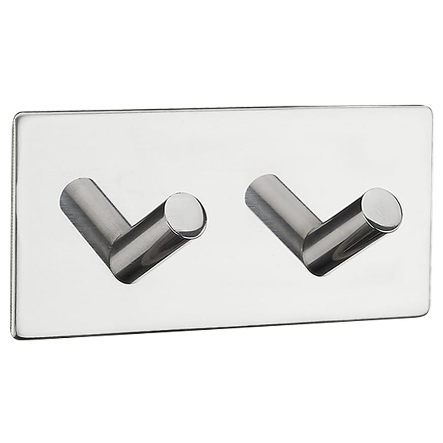 Тримач з гачками для рушників MVM HSS-503/2S PSS подвійний Сатин (211156)