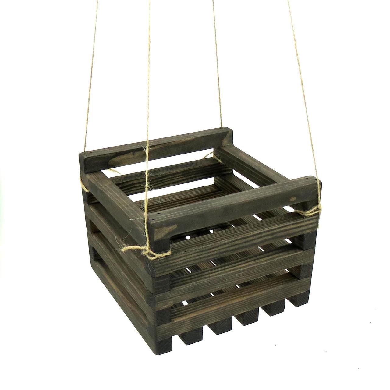 Кашпо из дерева Вязель Морион (КАШ-003111)