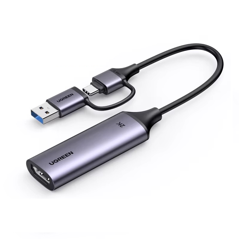 Конвертор сигналу UGREEN CM629 USB-A/Type-C to HDMI 4K 60Hz 2K 30Hz Video Capture Device (2000257)
