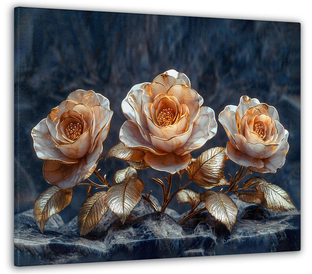 Картина на холсте МАКО роскошные розы в золоте 50x70 см (MK10518_5070) Картина на холсте МАКО роскошные розы в золоте 50x70 см (MK10518_5070)