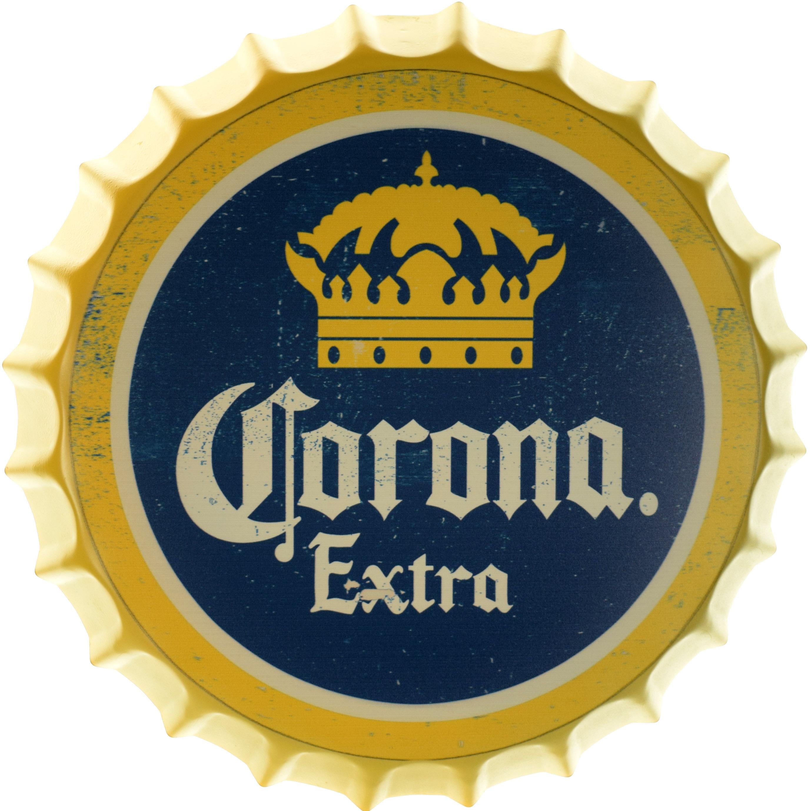 Табличка металева Corona Extra Logo кришка 35 см