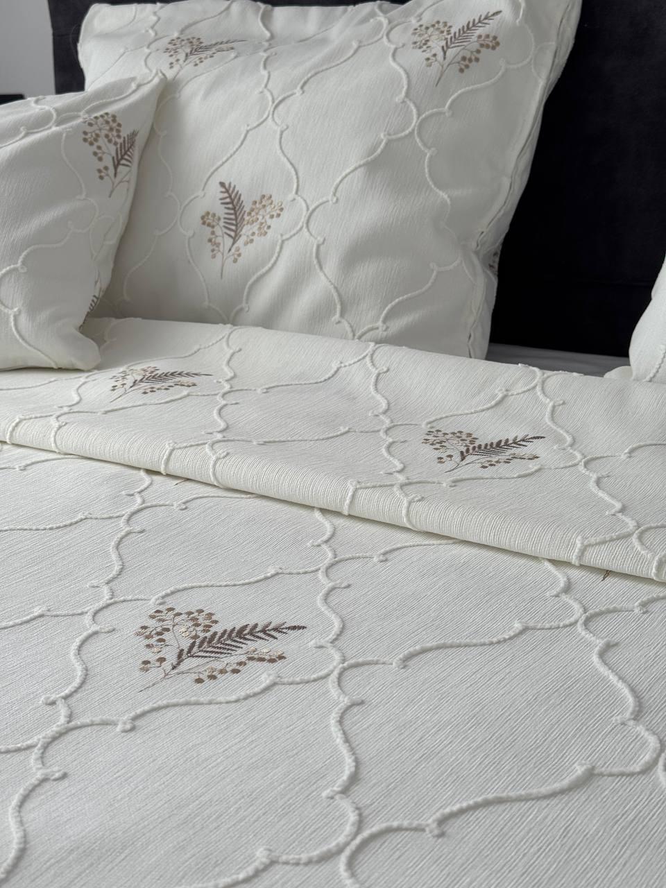 Покрывало Барокко №6 хлопок 240х250 см Молочный (55677-6-240x250cm) - фото 8 Покрывало Барокко №6 хлопок 240х250 см Молочный (55677-6-240x250cm) - фото 8