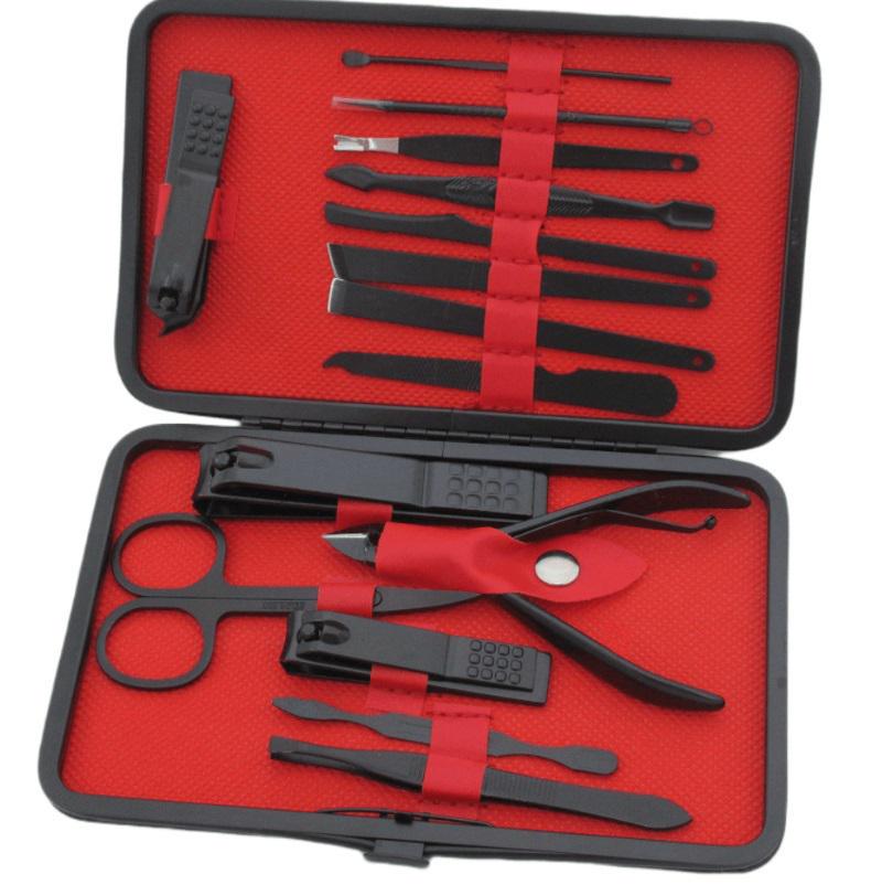 Набір інструментів для догляду за нігтями 14765 15 пр. Чорний з червоним (4993579) Набір інструментів для догляду за нігтями 14765 15 пр. Чорний з червоним (4993579)