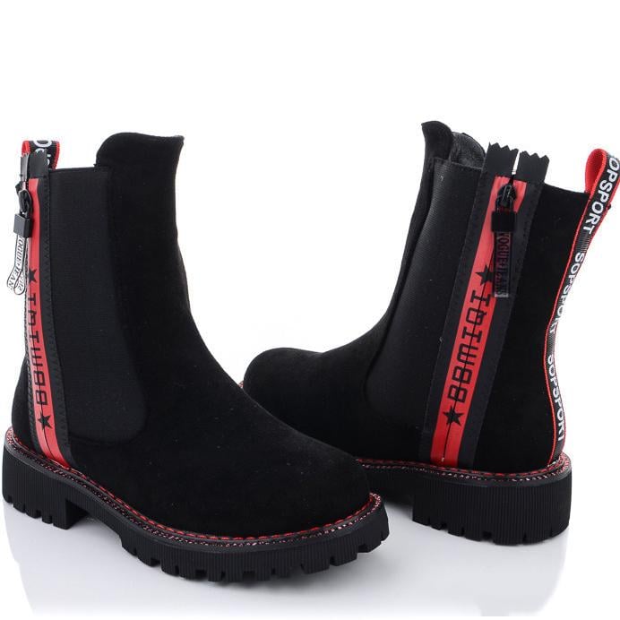 Зимние ботинки с натуральной шерстью Kimbo A2068-3B р. 34 Черно-красный