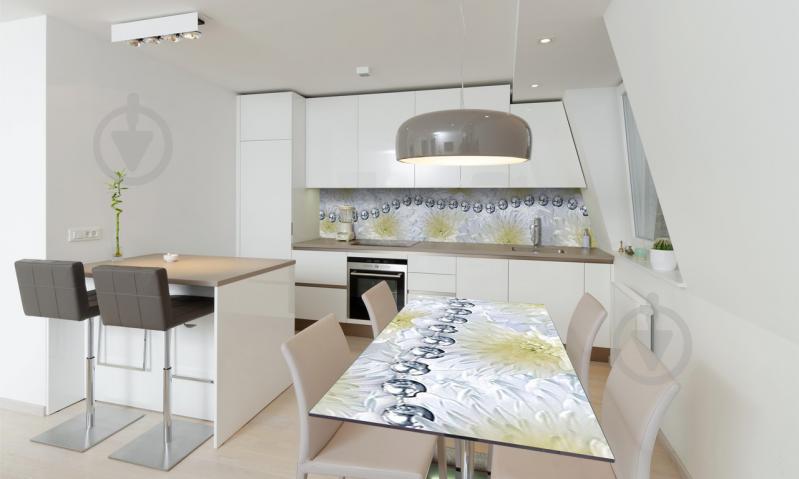 Наклейка виниловая на стол Zatarga «Серебряные бусы» 600х1200 мм Z180864st