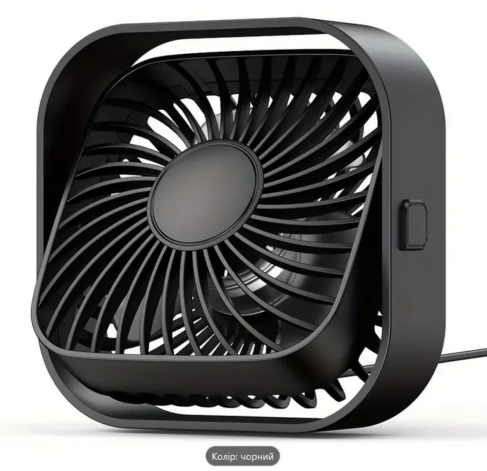 Вентилятор портативный TOPK на 3 скорости Черный (K55)