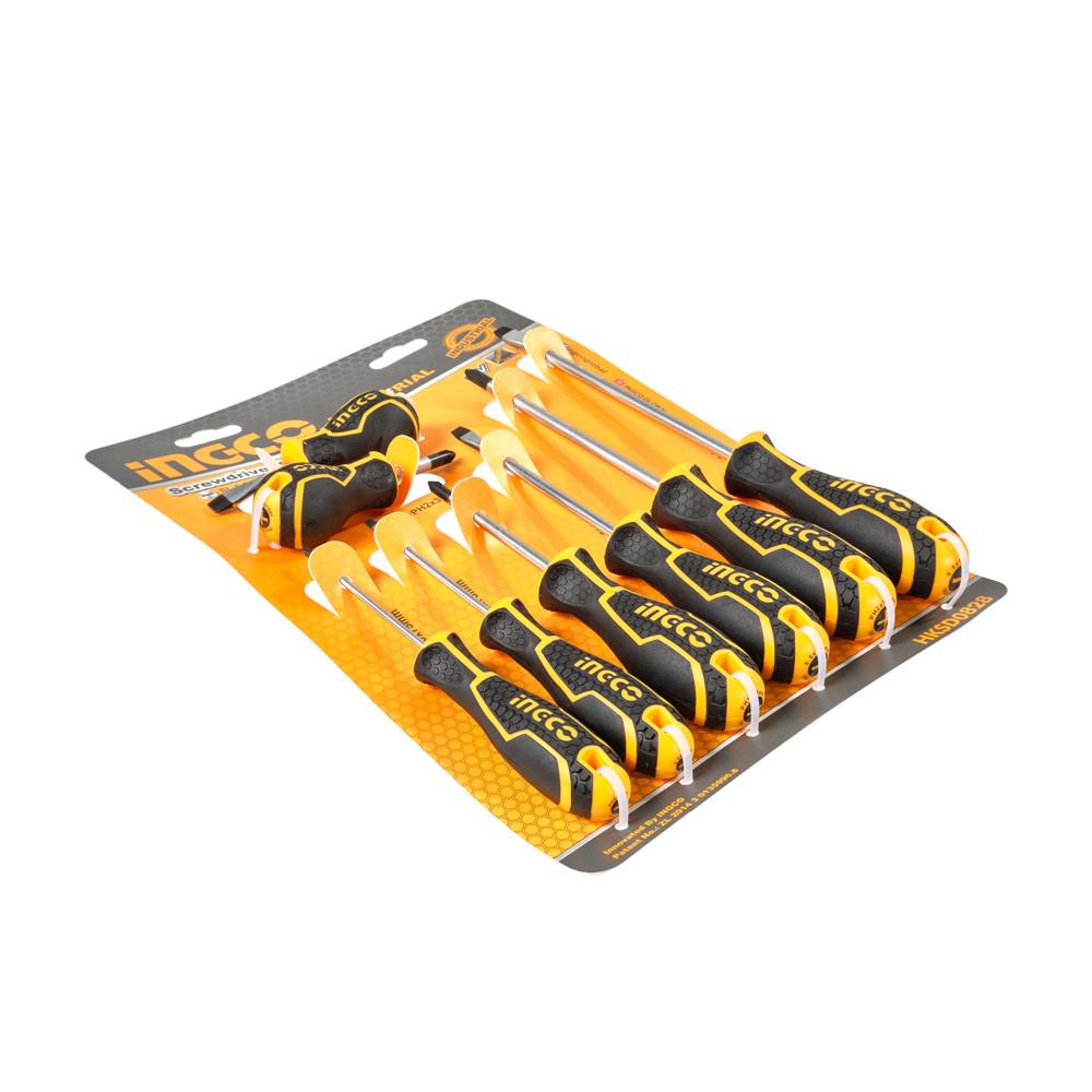 Набор отверток INGCO INDUSTRIAL 8 шт. (HKSD0828) - фото 4 Набор отверток INGCO INDUSTRIAL 8 шт. (HKSD0828) - фото 4