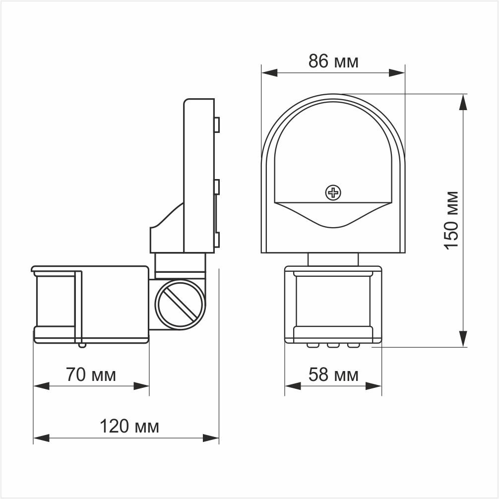 Датчик Videx VL-SPW02W руху та освітленості інфрачервоний 1200 W - фото 4