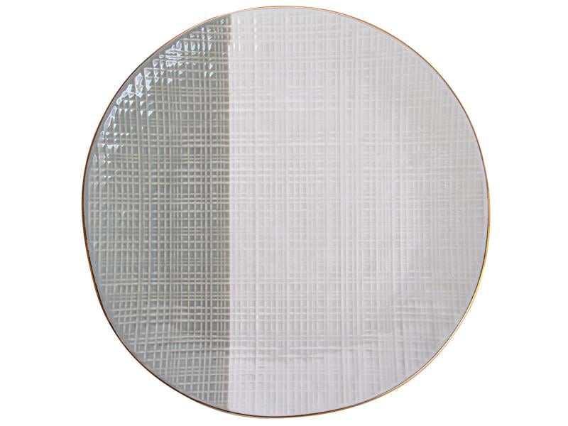 Тарелка фарфоровая Light House Два цвета 25 см Белый/Серый (944-051)