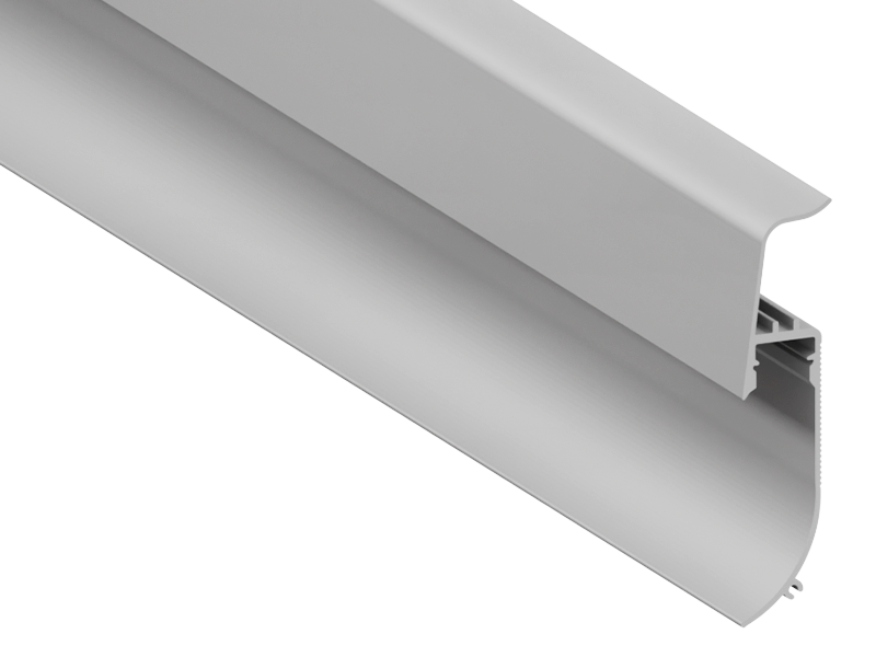 Плінтус алюмінієвий анодований LEDUA АЛ-119 ПЛ80 для LED стрічки накладний 2,5 м (9475)