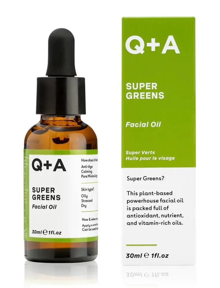 Мультивітамінна олія для обличчя Q+A Super Greens Facial Oil 30 мл (5060486264360)