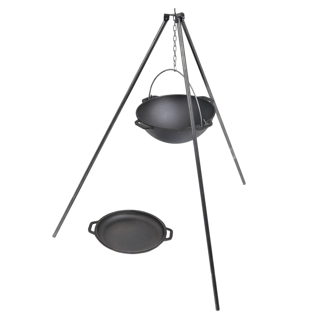 Казан чавунний азіатський Brizoll 4 л з кришкою-сковородою і триногою - фото 3 Казан чавунний азіатський Brizoll 4 л з кришкою-сковородою і триногою - фото 3