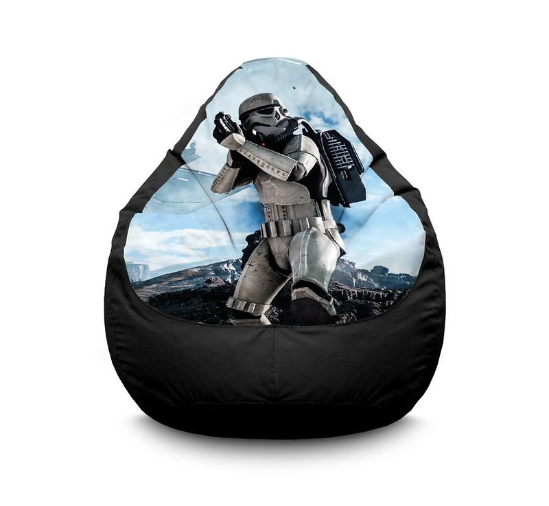 Кресло мешок iPuff Star Wars Stormtroopers 7 Оксфорд XXXL 100х135 см Черный