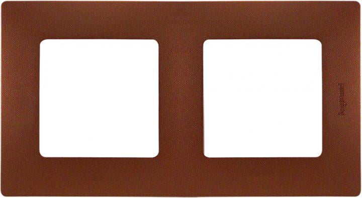 Рамка 2 поста Legrand 672572 Etika пластик Какао (11562144)