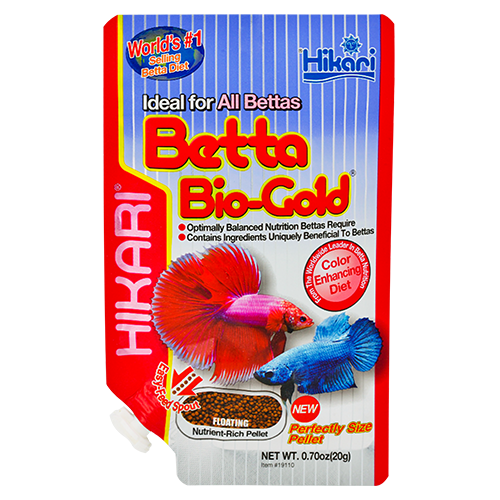Корм специальный Hikari Tropical Betta Bio-Gold для рыб-петухов 3,5+ мм/гранулы ~1,1 мм/20 г плавающий (19110)