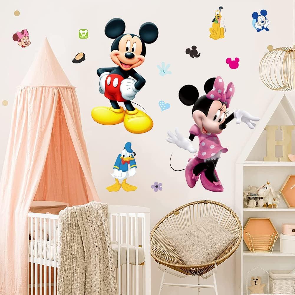 Набір вінілових наліпок Міккі та Мінні Маус для дитячої кімнати для дівчаток і хлопчиків 50х70 см - фото 4 Набір вінілових наліпок Міккі та Мінні Маус для дитячої кімнати для дівчаток і хлопчиків 50х70 см - фото 4