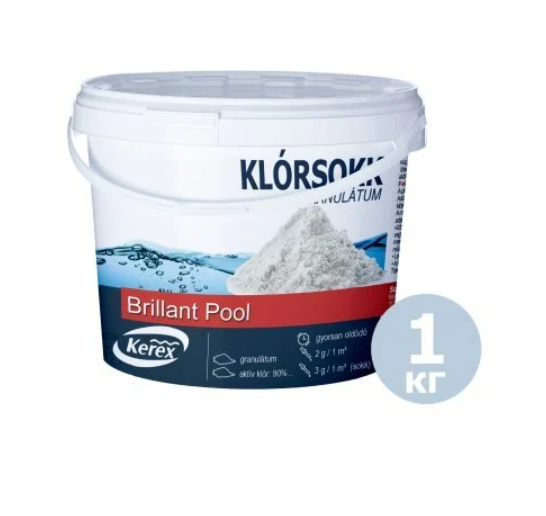 Шок хлор Kerex 80022 быстрорастворимый порошок для очистки от слизи 1 кг (132-9-80022)