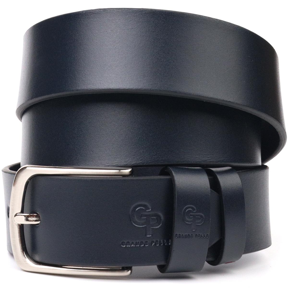 Ремень кожаный мужской GRANDE PELLE Leather Belt 21469 Синий (10847067) - фото 1