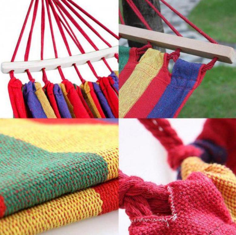 Гамак гавайский 200x80 см c перекладиной подвесной Красный (2104618619) - фото 3