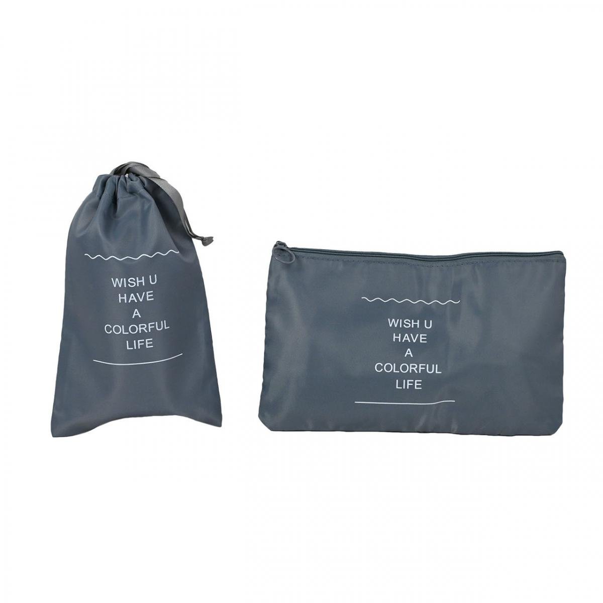 Набір органайзерів для подорожей 8в1 нейлон Сірий (КДО-40-51) - фото 7 Набір органайзерів для подорожей 8в1 нейлон Сірий (КДО-40-51) - фото 7