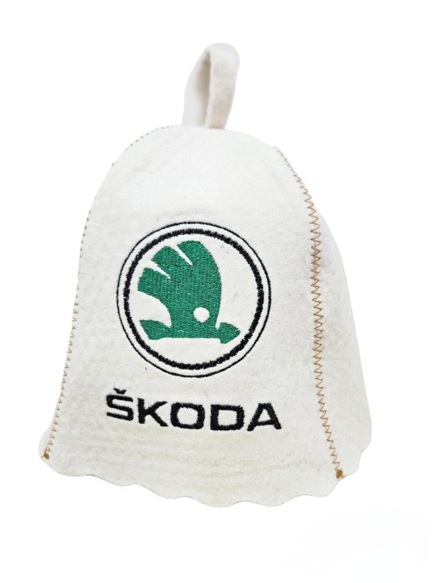 Шапка для бани Luxyart Skoda натуральный войлок Белый (LR-956)